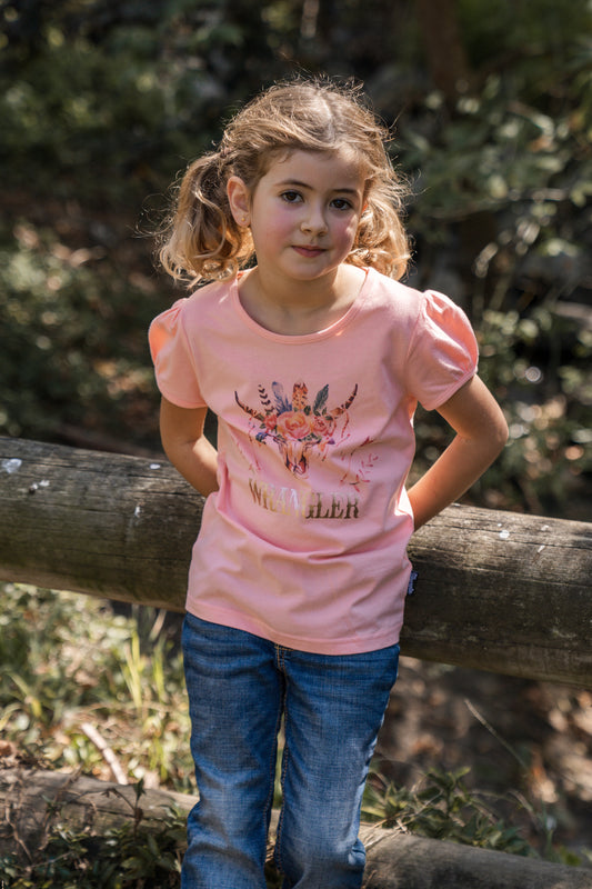 Wrangler Girls Paige Short Sleeve Tee - Blush - X3S5598765
