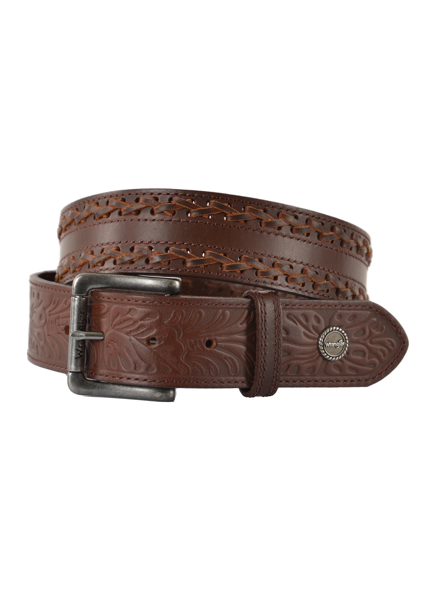 Wrangler USA Barkers Belt - Dark Tan