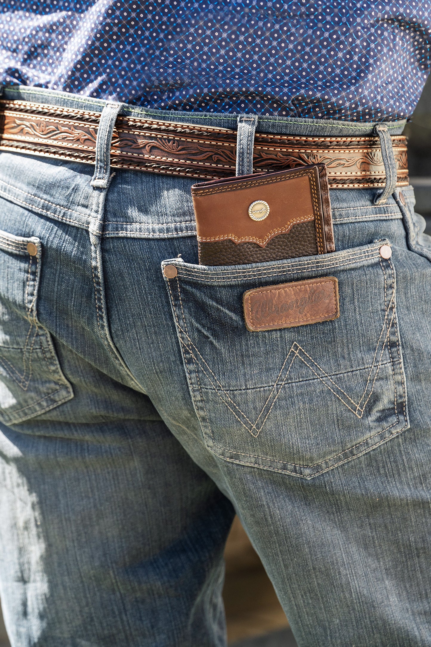 Wrangler Johnny Rodeo Wallet - Dark Tan - X4S1936WLT