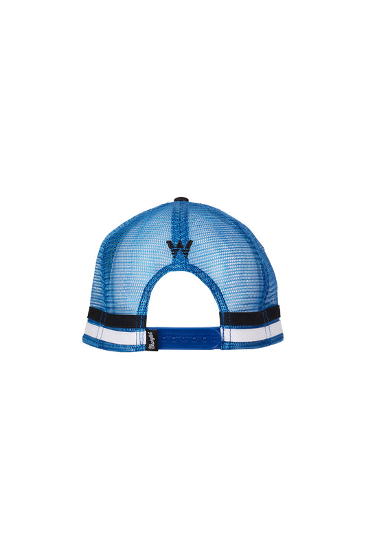 Wrangler Jack High Profile Trucker Cap - Black/Royal - X4S1943CAP
