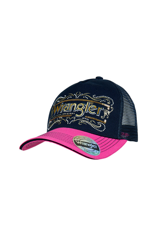 Wrangler Billy Trucker Cap - Navy/Pink - X4S2907CAP
