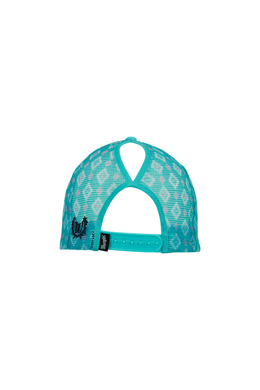 Wrangler Ponytail Trucker Cap - X4S2911CAP-Aqua/Navy