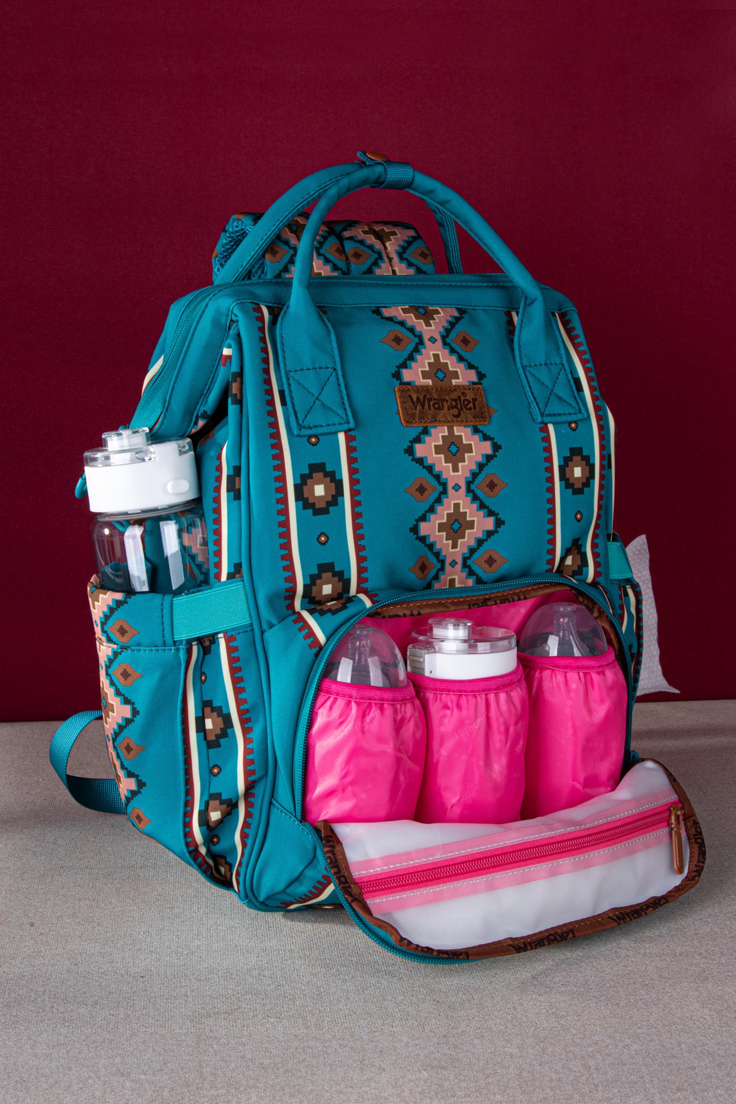 Wrangler Southwestern Backpack Baby Bag - X4S2960BAG - Turquoise