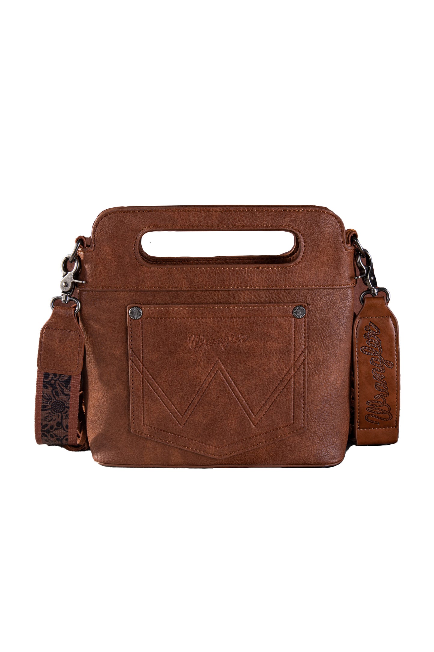 Wrangler Embroidered Fringe Crossbody Bag - Tan - X4S2961BAG