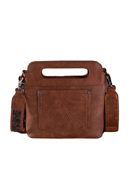 Wrangler Embroidered Fringe Crossbody Bag - Tan - X4S2961BAG