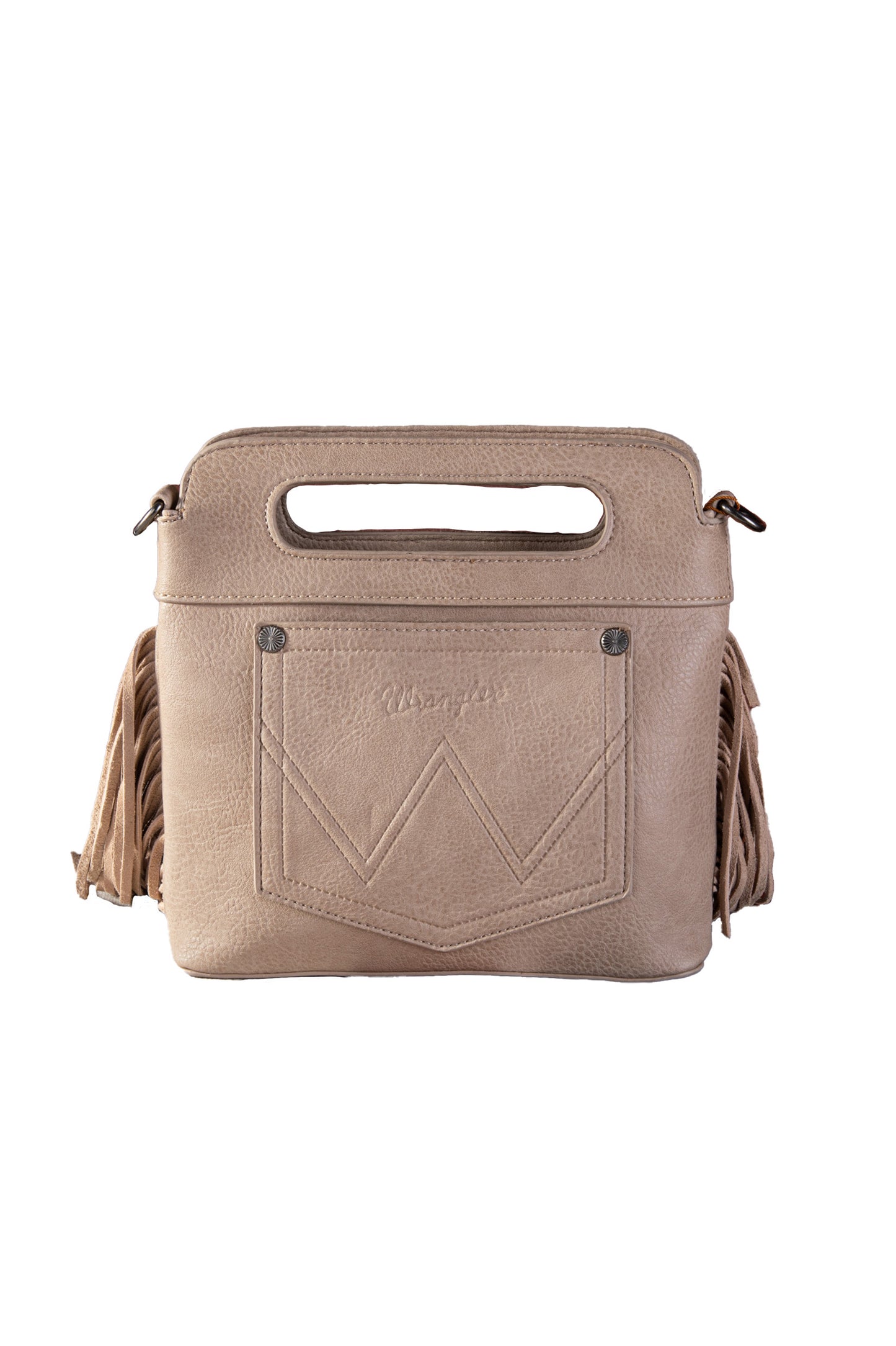 Wrangler Embroidered Fringe Crossbody Bag - Natural - X4S2961BAG