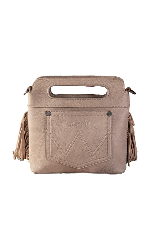 Wrangler Embroidered Fringe Crossbody Bag - Natural - X4S2961BAG