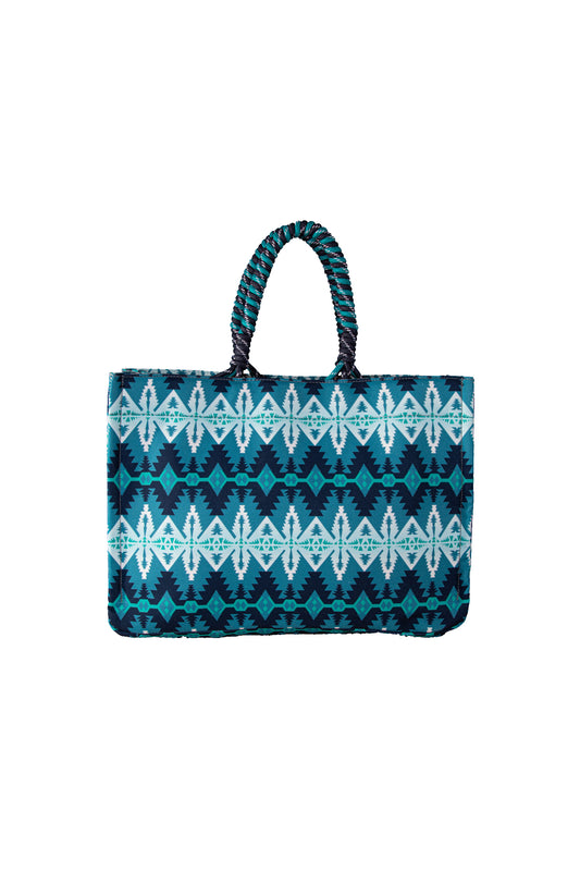 Wrangler Southwestern Oversized Tote Bag - Blue - X4S2972BAG