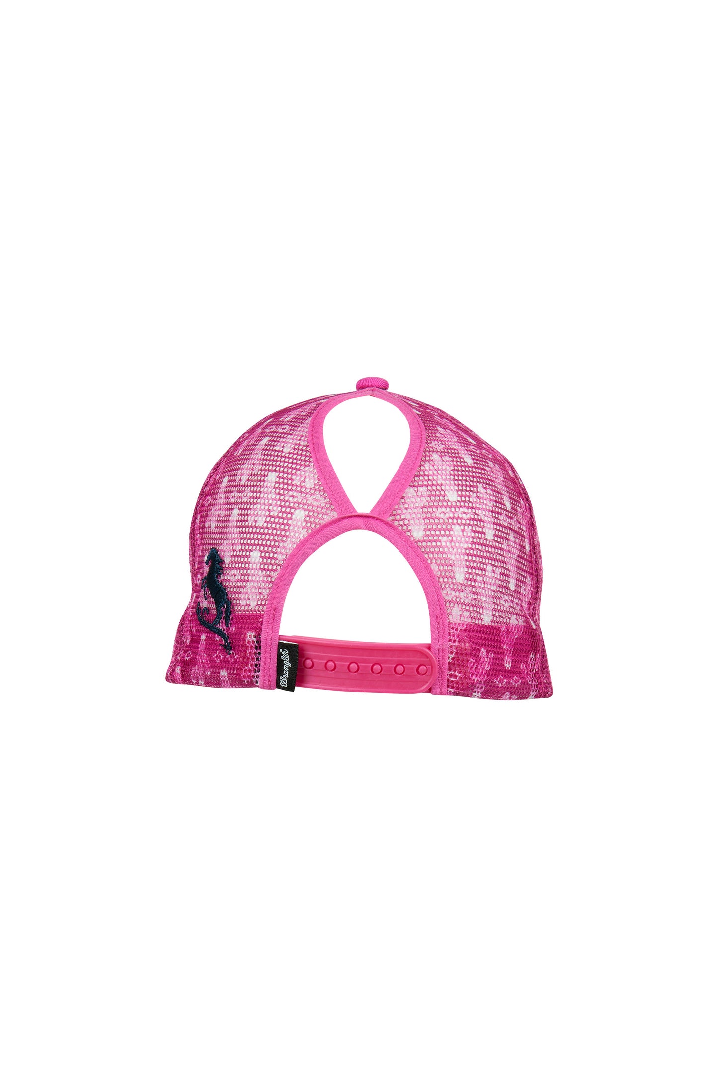 Wrangler Kids Luna High Profile Ponytail Trucker Cap - Pink/Navy - X4S5915CAP