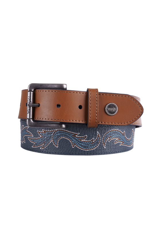 Wrangler Aiden Belt - Navy/Tan
