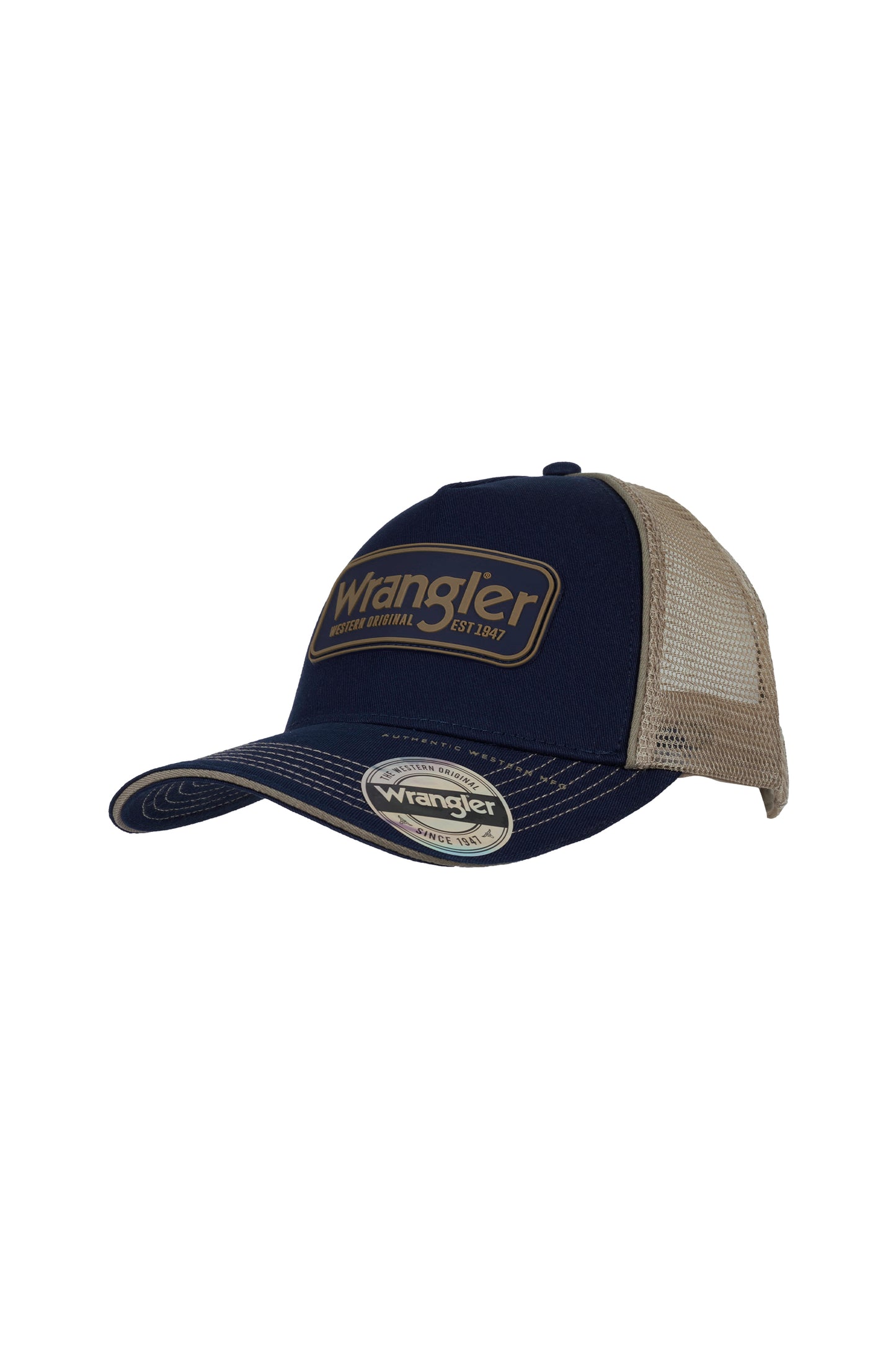 Wrangler Adrian Trucker Cap - Navy/Tan - X4W1949CAP