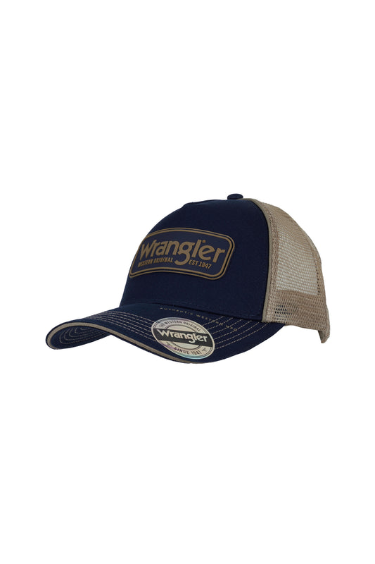 Wrangler Adrian Trucker Cap - Navy/Tan - X4W1949CAP