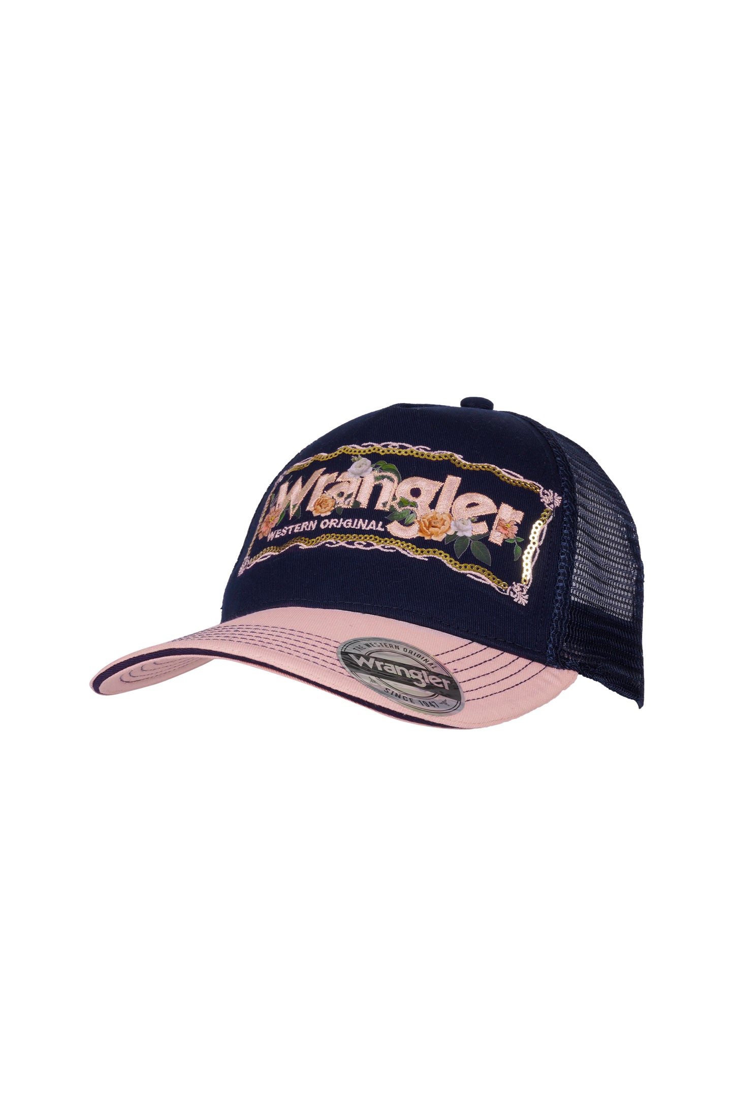 Wrangler Taylor Trucker Cap - Navy/Blush - X4W2900CAP
