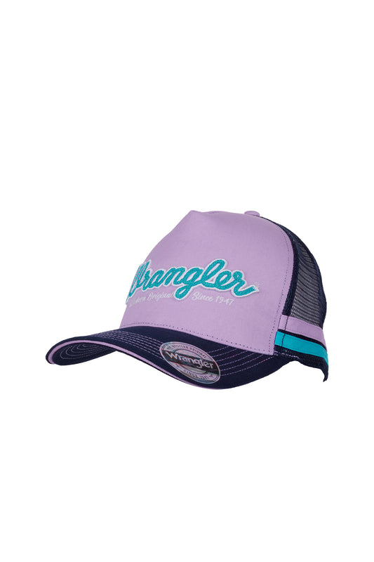 Wrangler Monica High Profile Ponytail Trucker Cap - Violet/Navy - X4W2907CAP