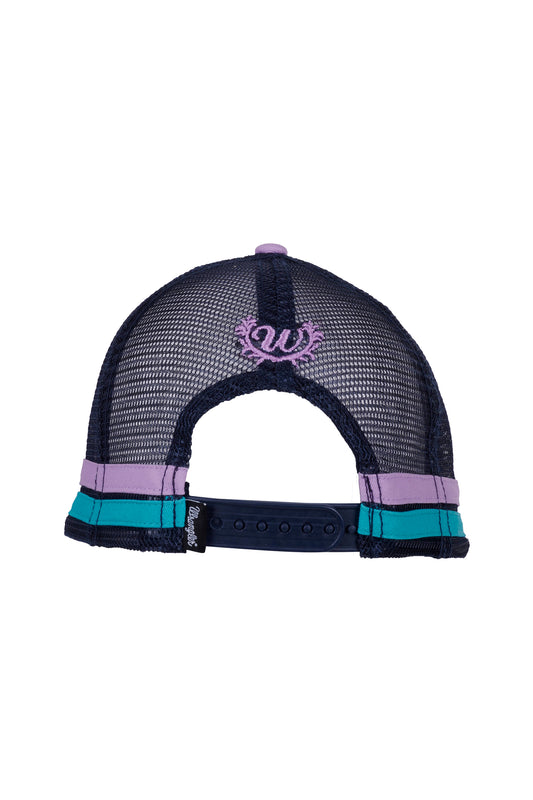 Wrangler Monica High Profile Ponytail Trucker Cap - Violet/Navy - X4W2907CAP