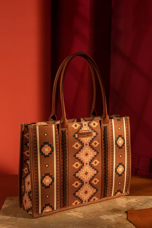 Wrangler Southwestern Tote Bag - X4W2951BAG - Brown