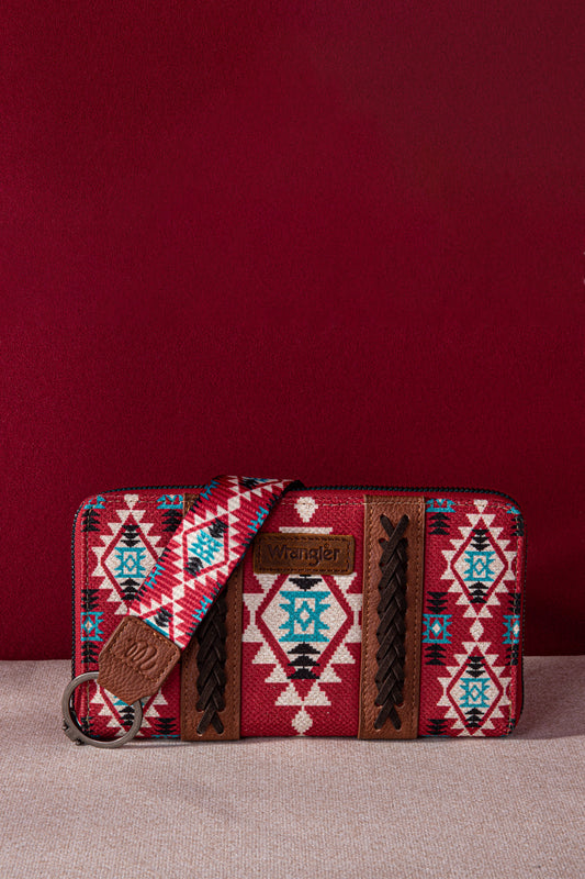 Wrangler Ladies Southwestern Large Wallet - X4W2953WLT - Red