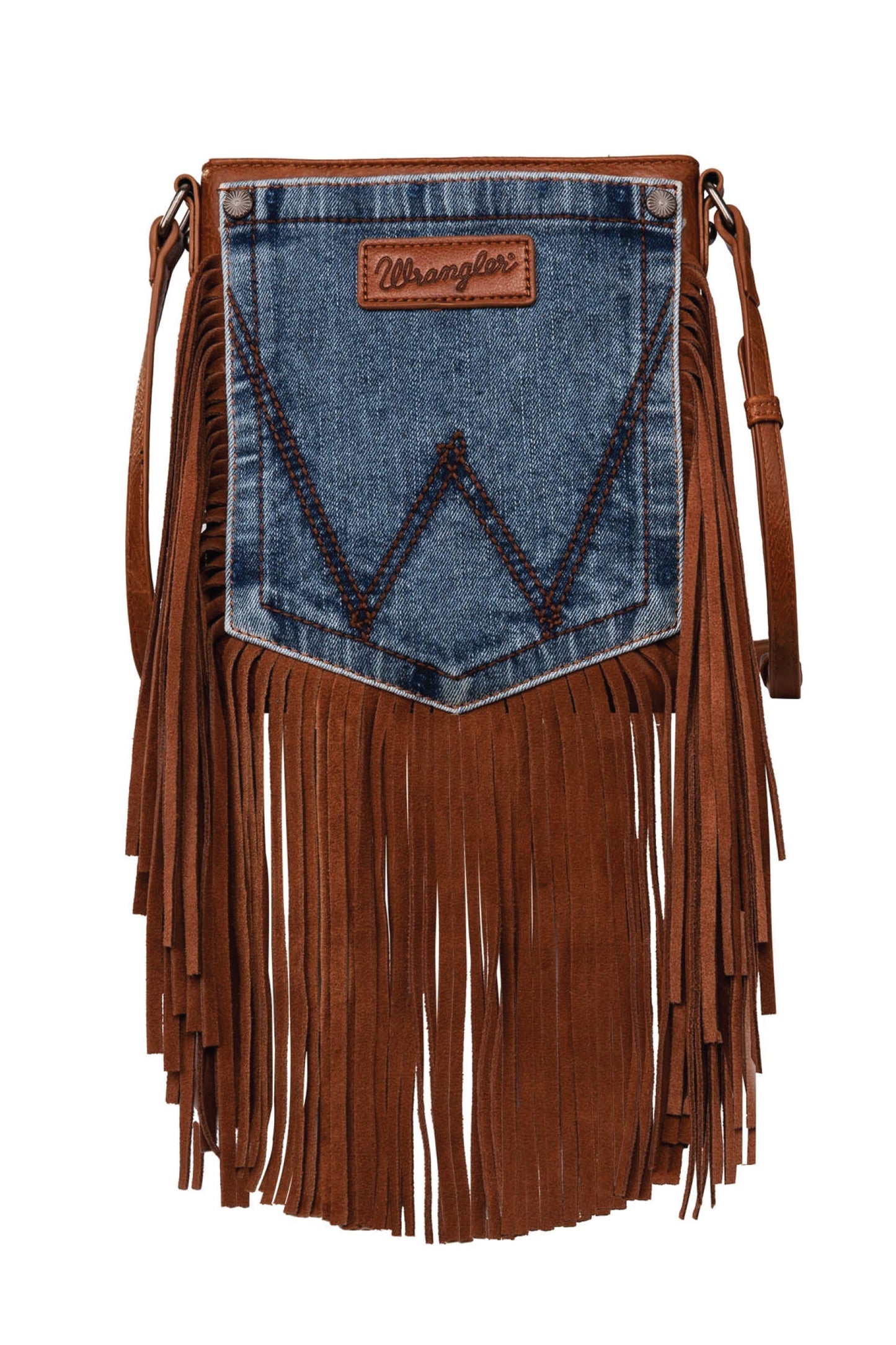 Wrangler Fringe Pocket Crossbody Bag - X4W2957BAG - Tan
