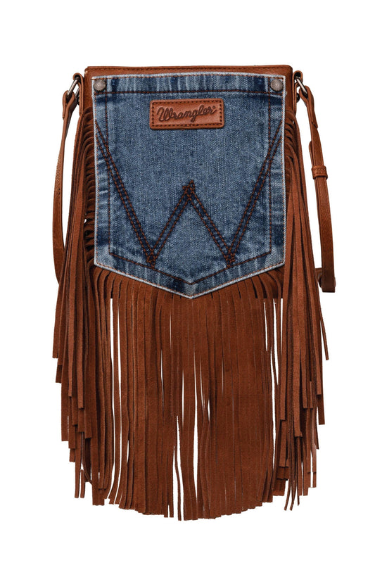 Wrangler Fringe Pocket Crossbody Bag - X4W2957BAG - Tan