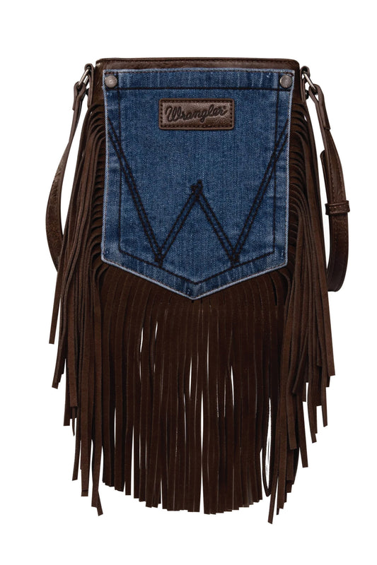 Wrangler Fringe Pocket Crossbody Bag - X4W2957BAG - Chocolate