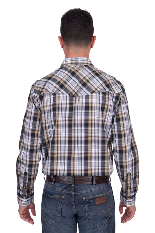Wrangler Mens Joel Logo L/S Shirt - X5S1111361