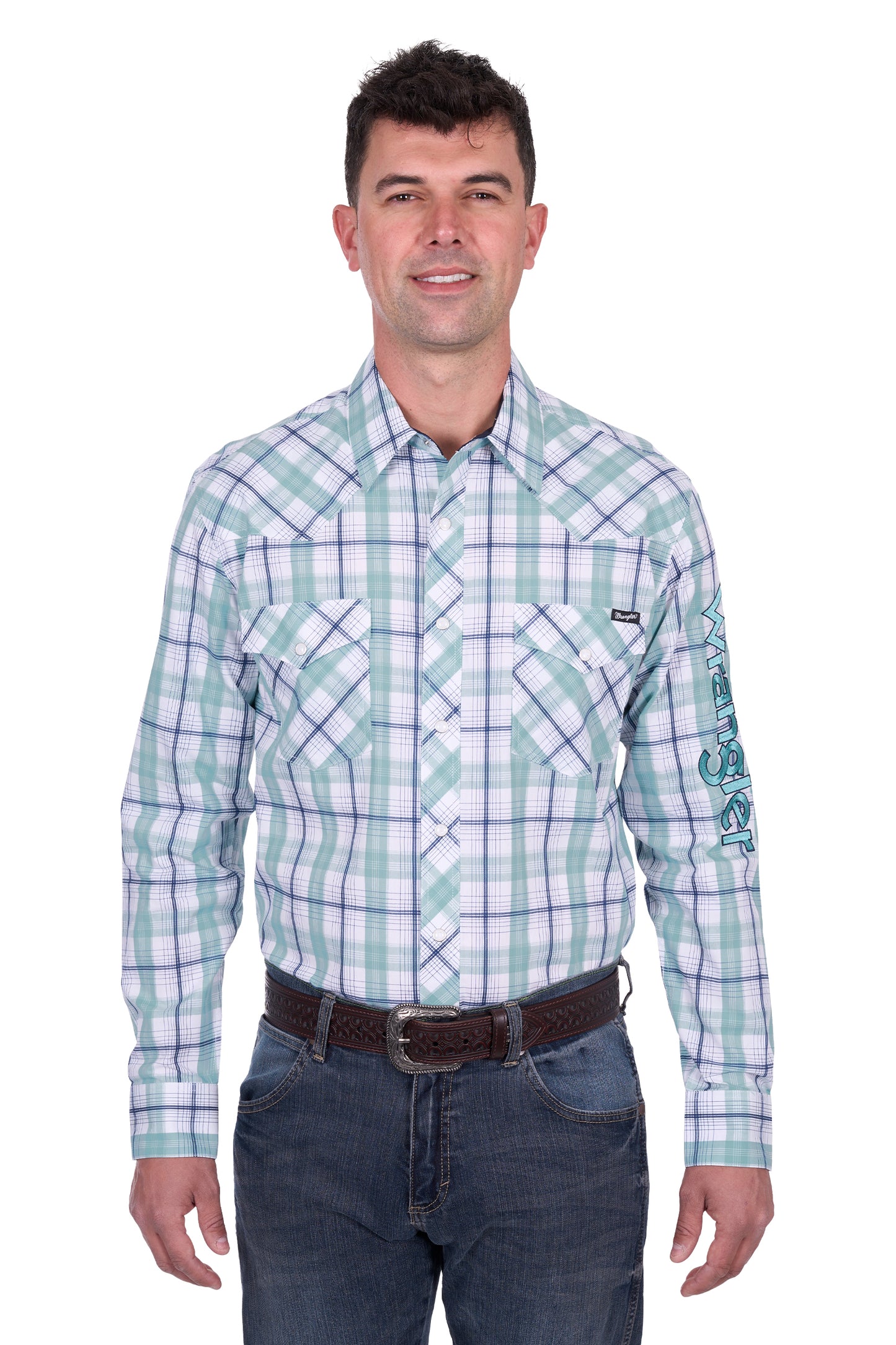 Wrangler Mens Jacob Logo L/S Shirt - X5S1111364