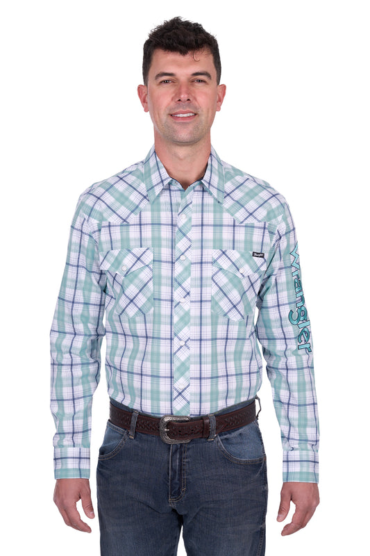 Wrangler Mens Jacob Logo L/S Shirt - X5S1111364
