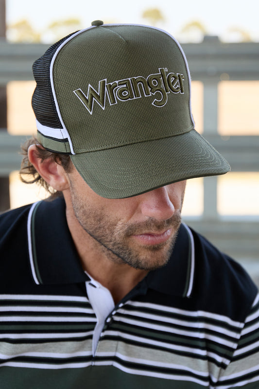 Wrangler Logo High Profile Trucker Cap - X5S1946CAP
