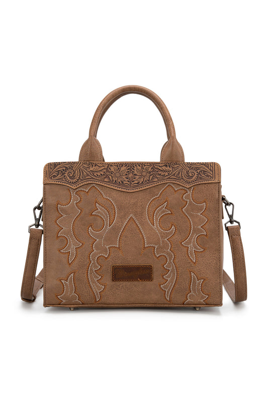 Wrangler Embroidered Crossbody Bag - Camel