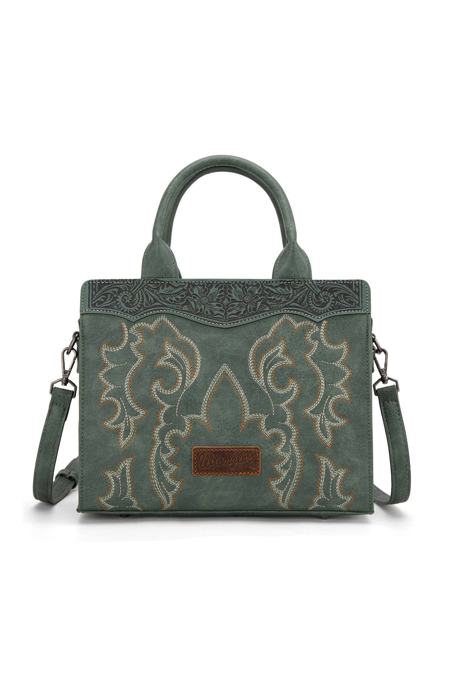 Wrangler Embroidered Crossbody Bag - Sage