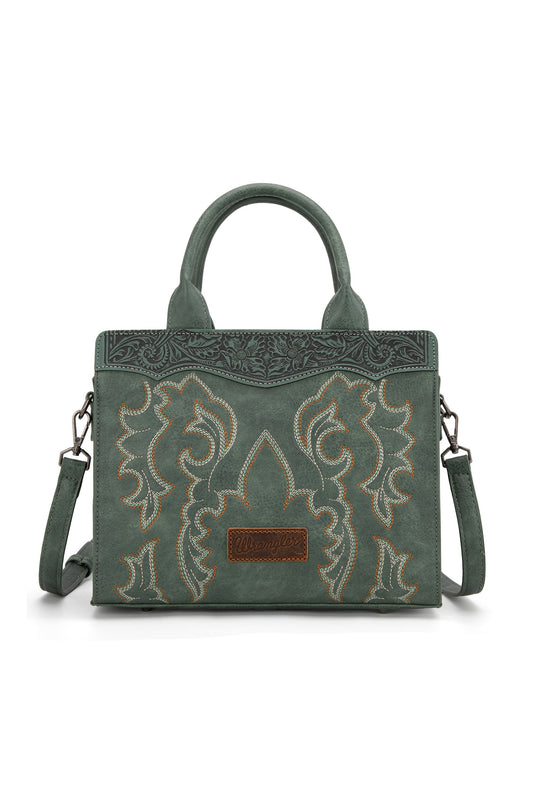 Wrangler Embroidered Crossbody Bag - Sage