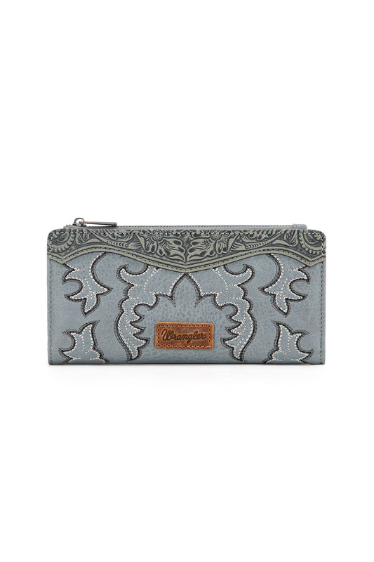 Wrangler Embroidered Wallet - Blue