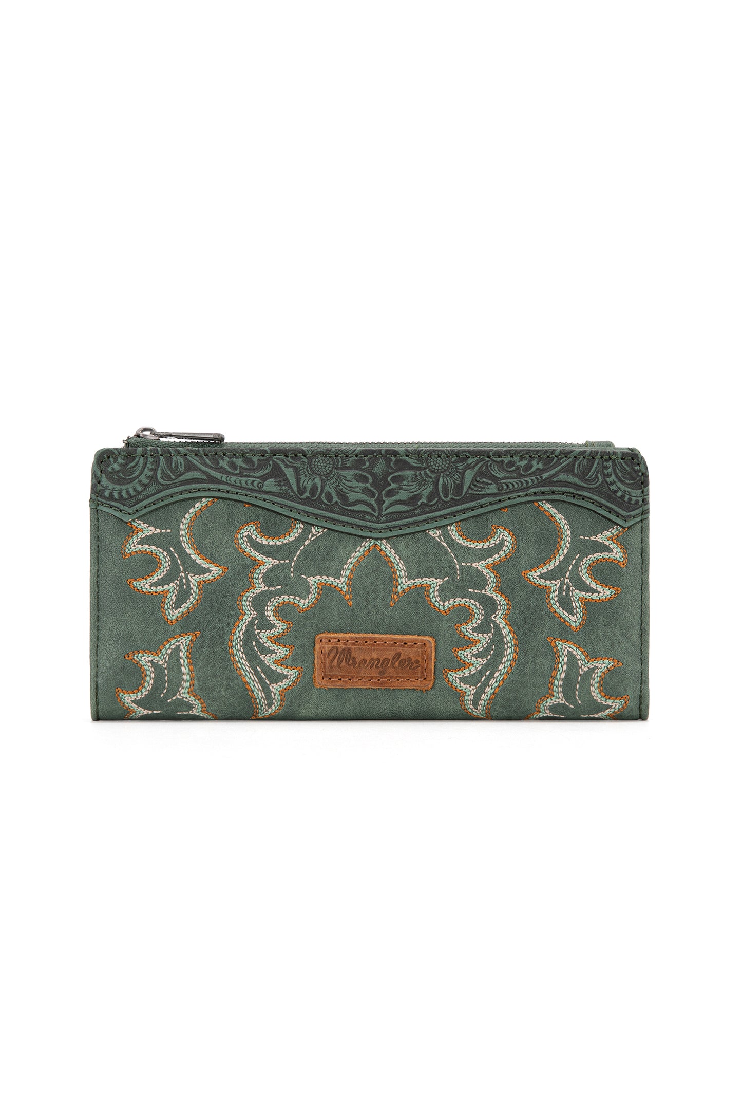 Wrangler Embroidered Wallet - Sage