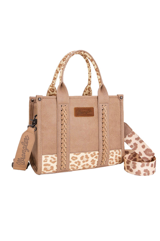 Wrangler Leopard Print Crossbody Bag - X5S2934BAG - Taupe