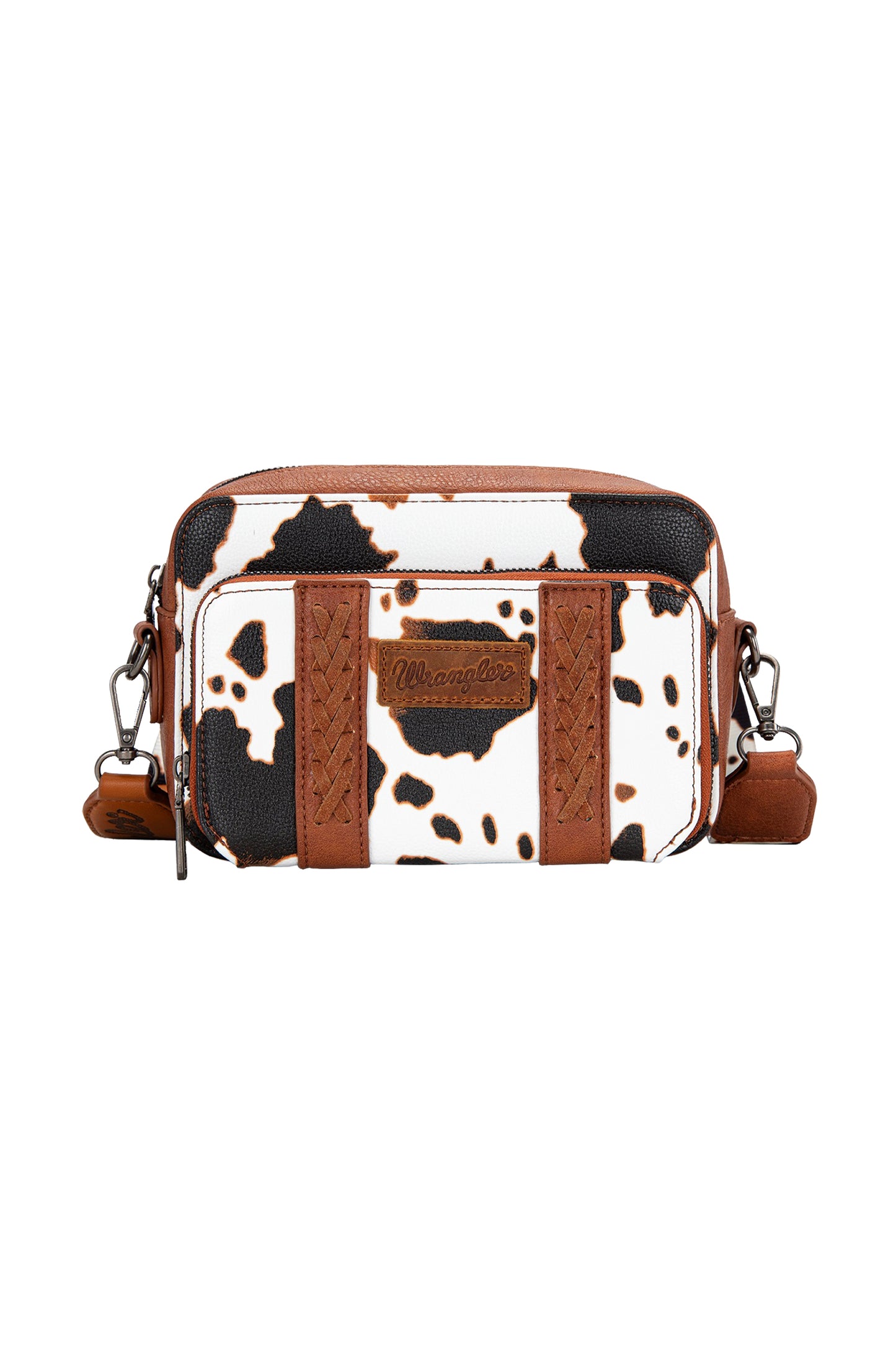 Wrangler Cow Print Small Crossbody Bag - X5S2936BAG - Dark Tan