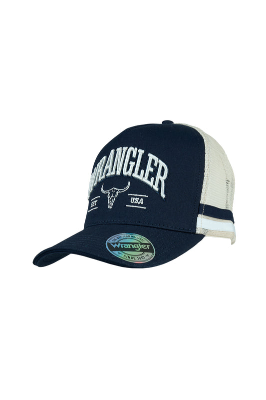 Wrangler Lyndel High Profile Ponytail Trucker Cap - Navy