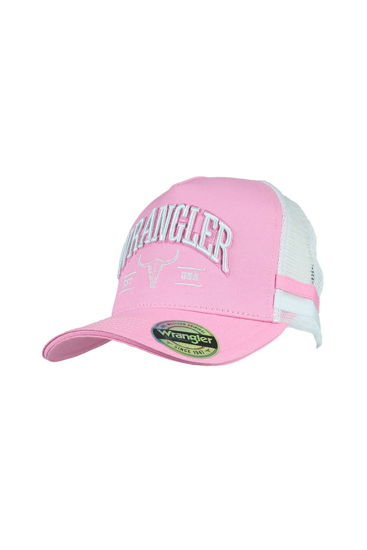 Wrangler Lyndel High Profile Ponytail Trucker Cap - Pink