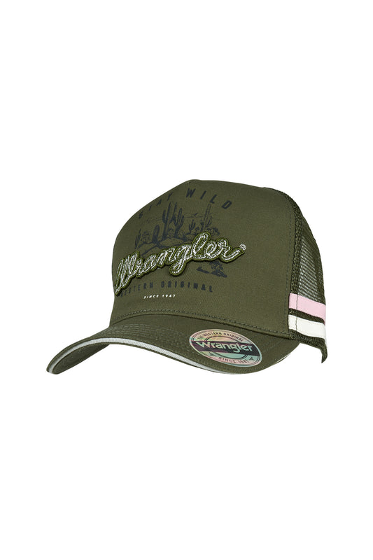 Wrangler Tahlia High Profile Ponytail Trucker Cap