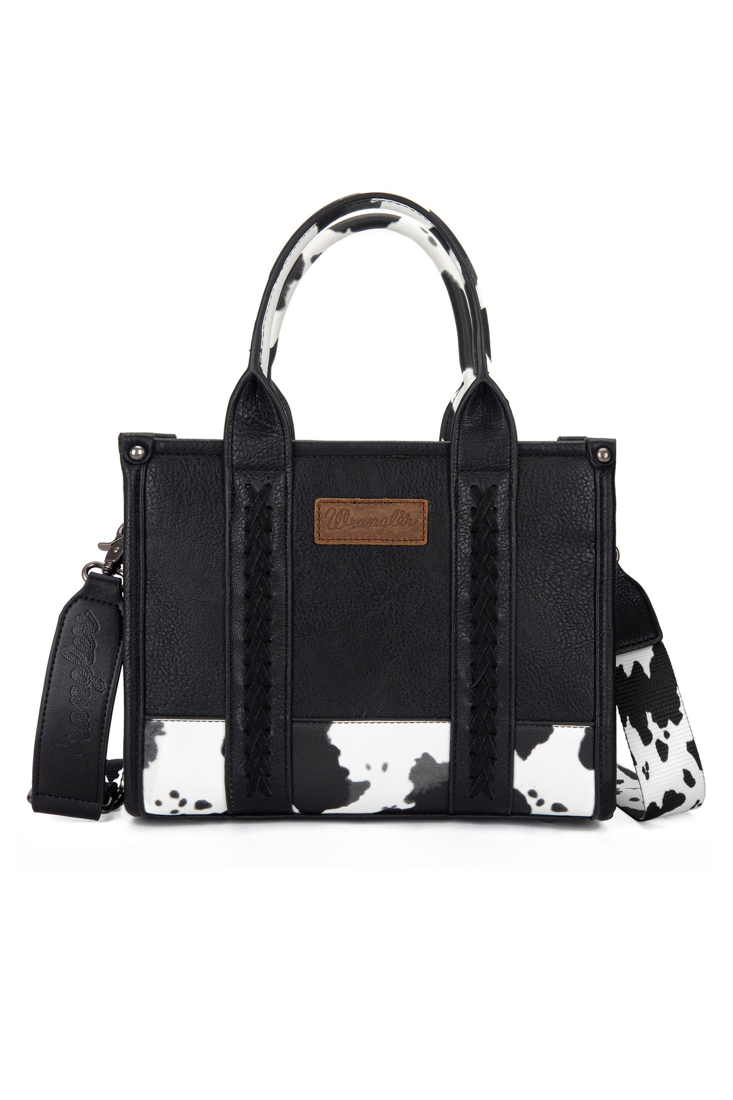 Wrangler Cow Print Crossbody Bag - Black
