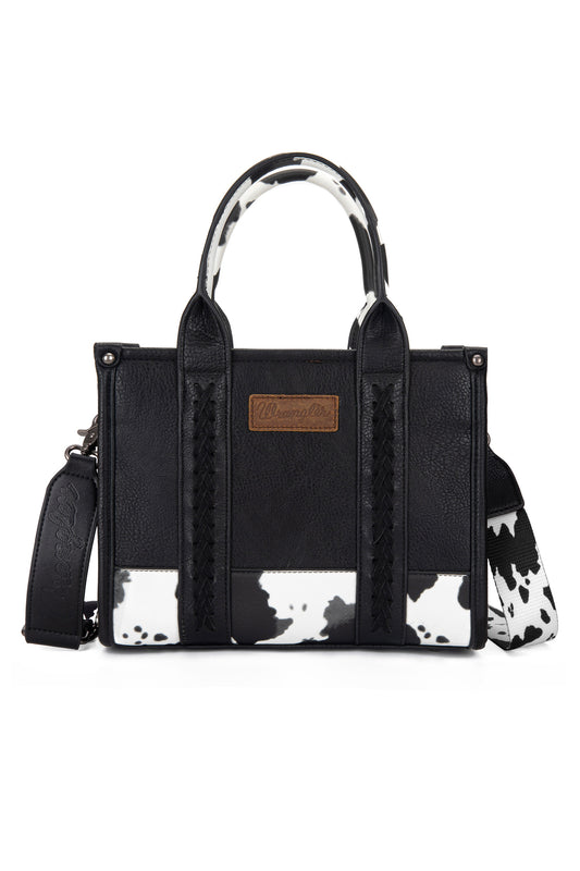 Wrangler Cow Print Crossbody Bag - Black