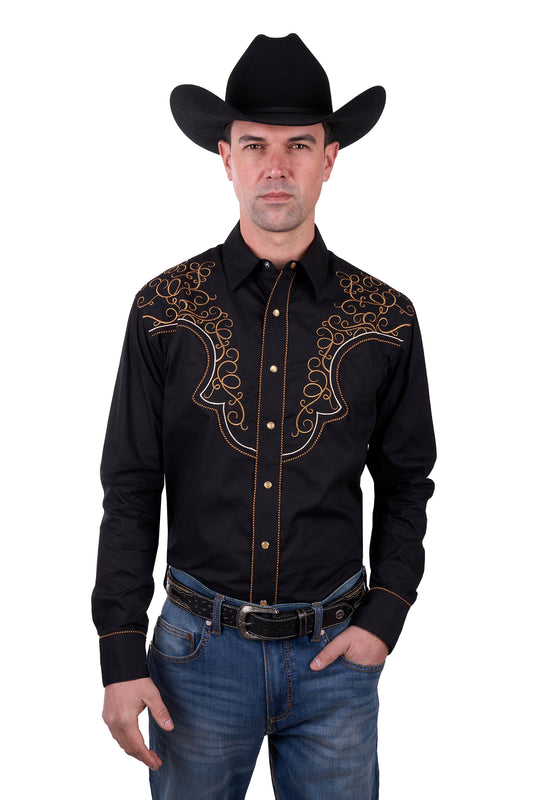 Wrangler Mens Rhys Embroidered L/S Shirt