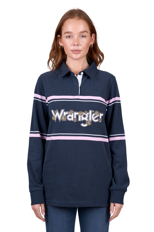 Wrangler Ladies Daisy Stripe Rugby - ON SALE