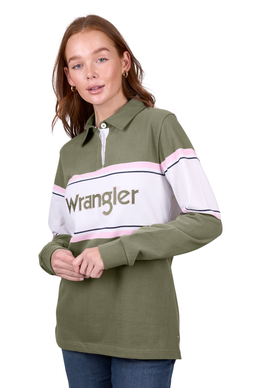 Wrangler Ladies Eliza Striped Rugby - ON SALE