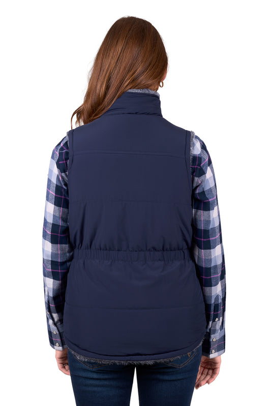 Wrangler Ladies Denver Reverse Vest - Navy/Charcoal - ON SALE