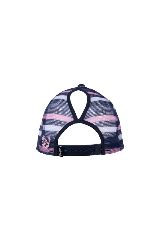 Wrangler Elise High Profile Ponytail Trucker Cap - Navy