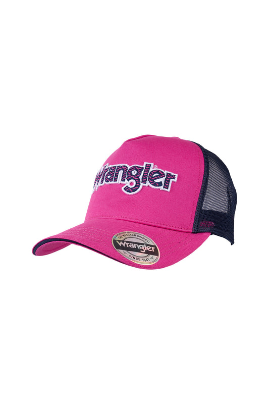 Wrangler Perry High Profile Ponytail Trucker Cap - Pink