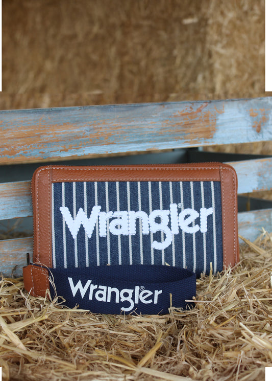 Wrangler Canvas Iconic Logo Wallet - Navy/White - X5W2986WLT