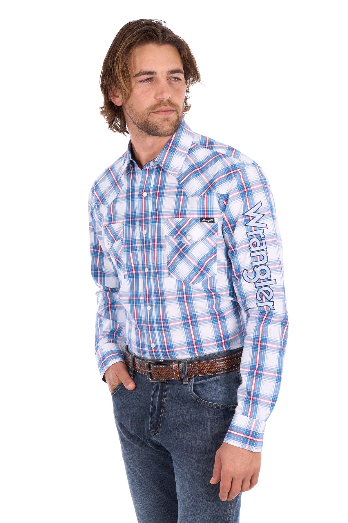 Wrangler Mens Louis Logo L/S Shirt - X6S1111662