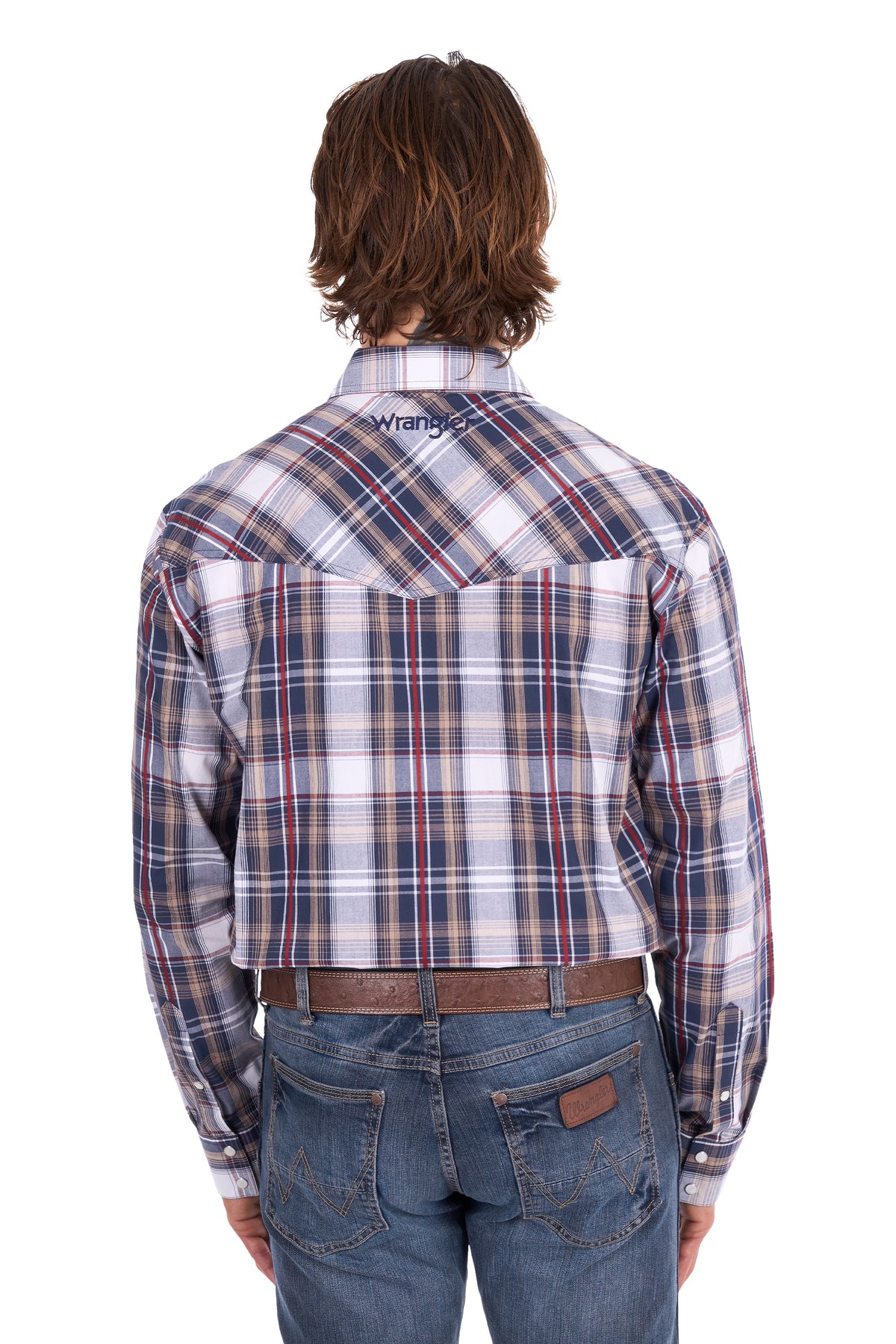 Wrangler Mens Shaun Check Logo L/S Shirt - X6S1111664