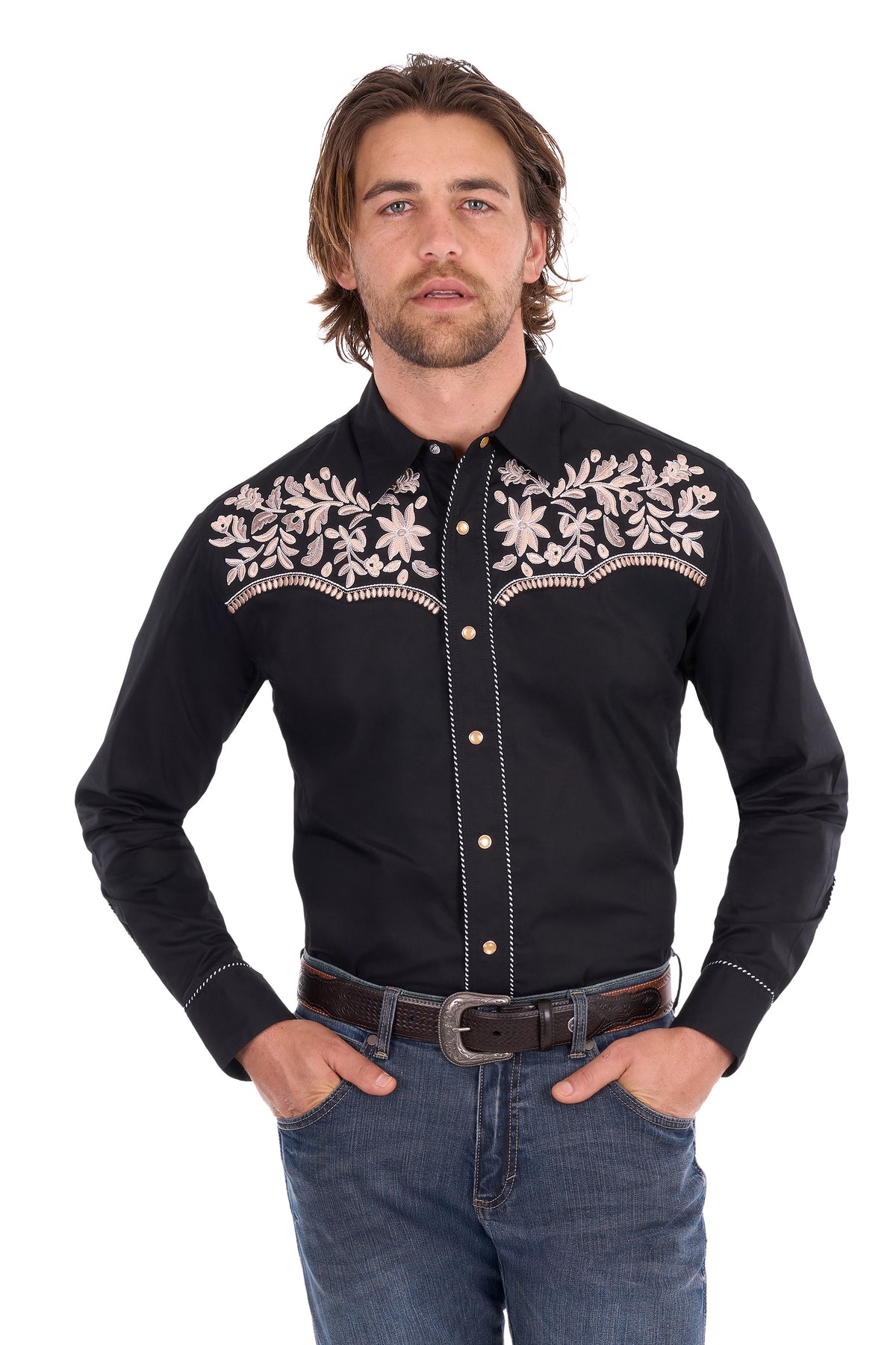 Wrangler Mens Anthony Embroidered L/S Shirt - X6S1113674